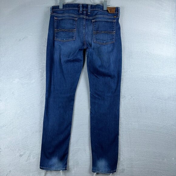 Lucky Brand Jeans Women's Size 12/31 Charlie Skinny Distressed Denim Blue - Picture 2 of 11